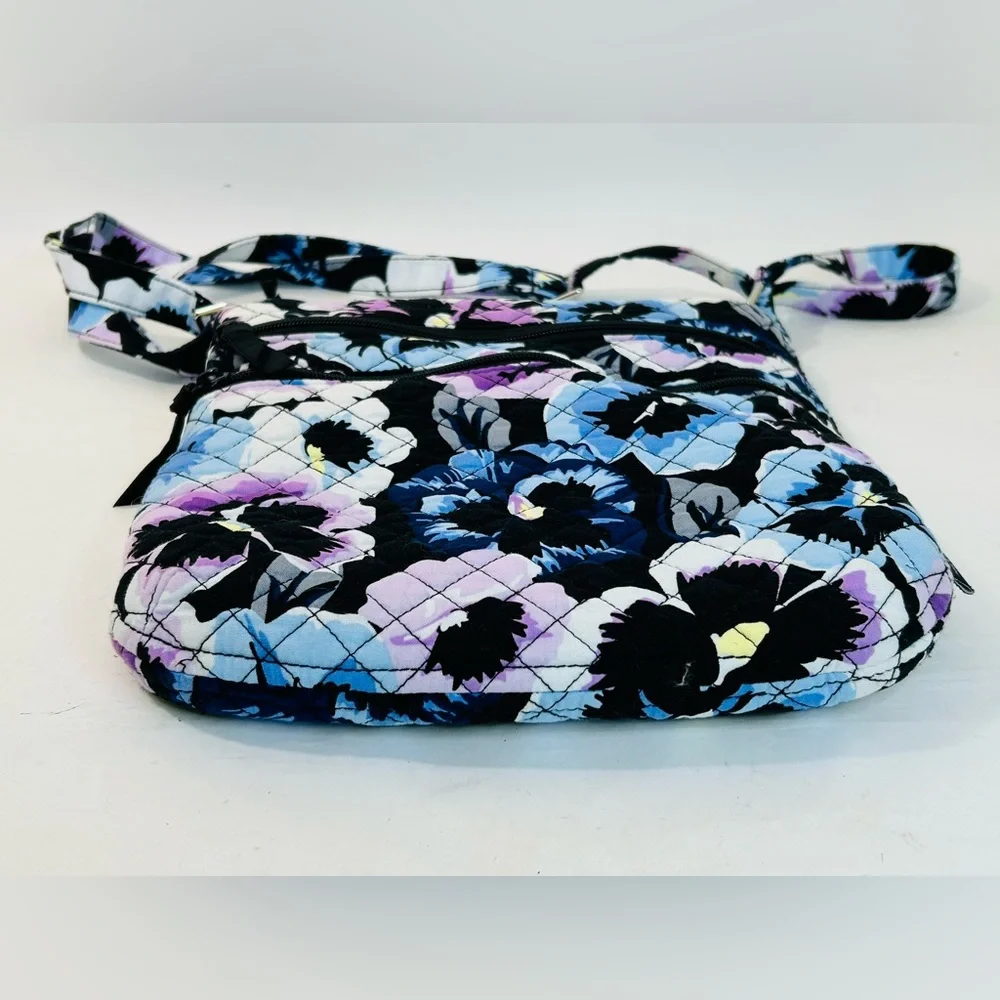 Vera Bradley Triple Zip Hipster Crossbody in Plum Pansies - Picture 12 of 12